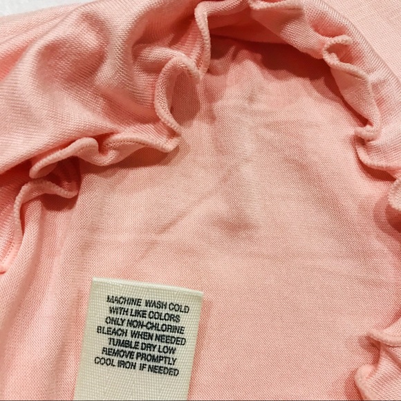 NWT Silky long sleeve blush top, curly hems - Picture 8 of 8